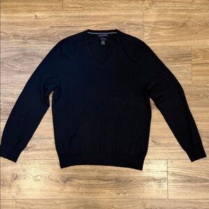Men’s Banana Republic Black V-Neck Cashmere Blend Sweater